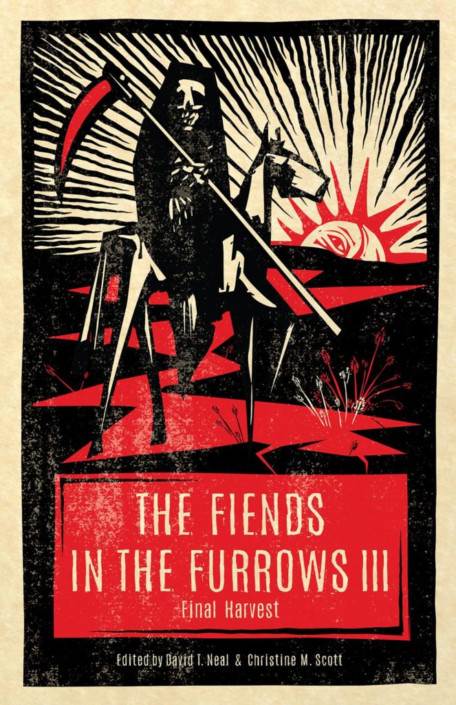 The Fiends in the Furrows III: Final Harvest book cover. It features the grim reaper riding a horse.